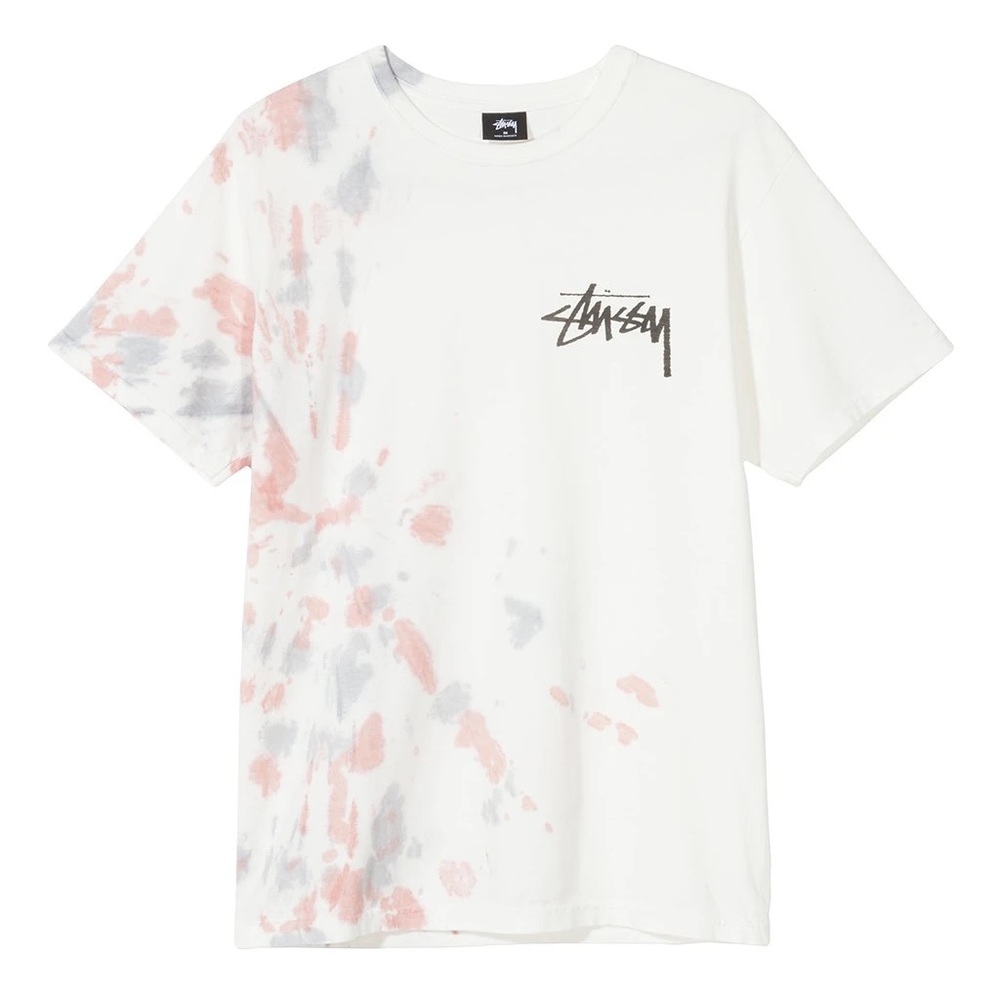 NWOT Stussy | Stock Tie Dye Tee - White/Pink